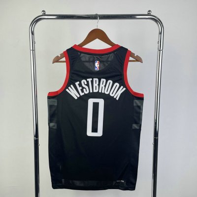 NBA 0 Westbrook Houston Rockets 23-24 statement Maillot noir